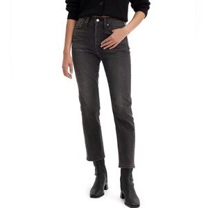 LEVI'S WEDGIE STRAIGHT FADED BLACK JEANS 29 #115